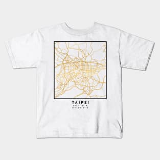 TAIPEI TAIWAN CITY STREET MAP ART Kids T-Shirt